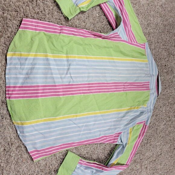 Polo Ralph Lauren Shirt Mens 16 34/35 Curham Custom Stripe Button Down Stains* - Picture 8 of 10